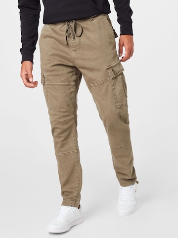 Coupe slim Pantalon cargo Cotton On en vert : devant