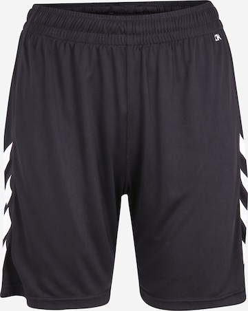 Hummel Regular Workout Pants in Black: front