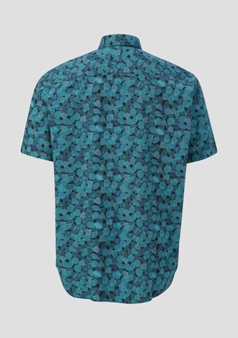 s.Oliver Men Big Sizes Comfort fit Button Up Shirt in Blue: back