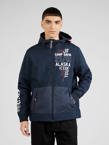 CAMP DAVID Between-Season Jacket 'Alaska Ice Tour' in Blue: front