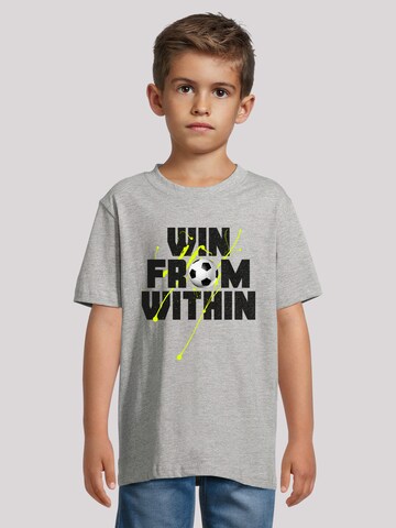 T-Shirt 'Win From Within Soccer Splash Green' F4NT4STIC en gris : devant