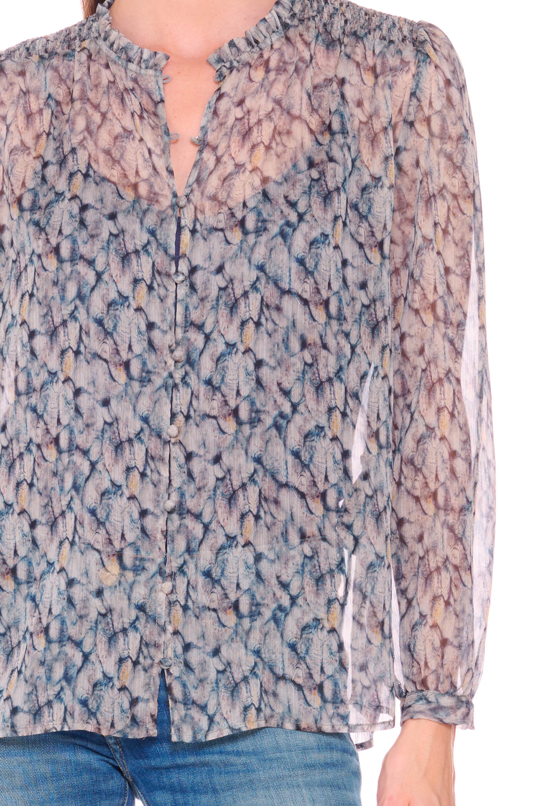 Chemisier Le Temps Des Cerises en bleu