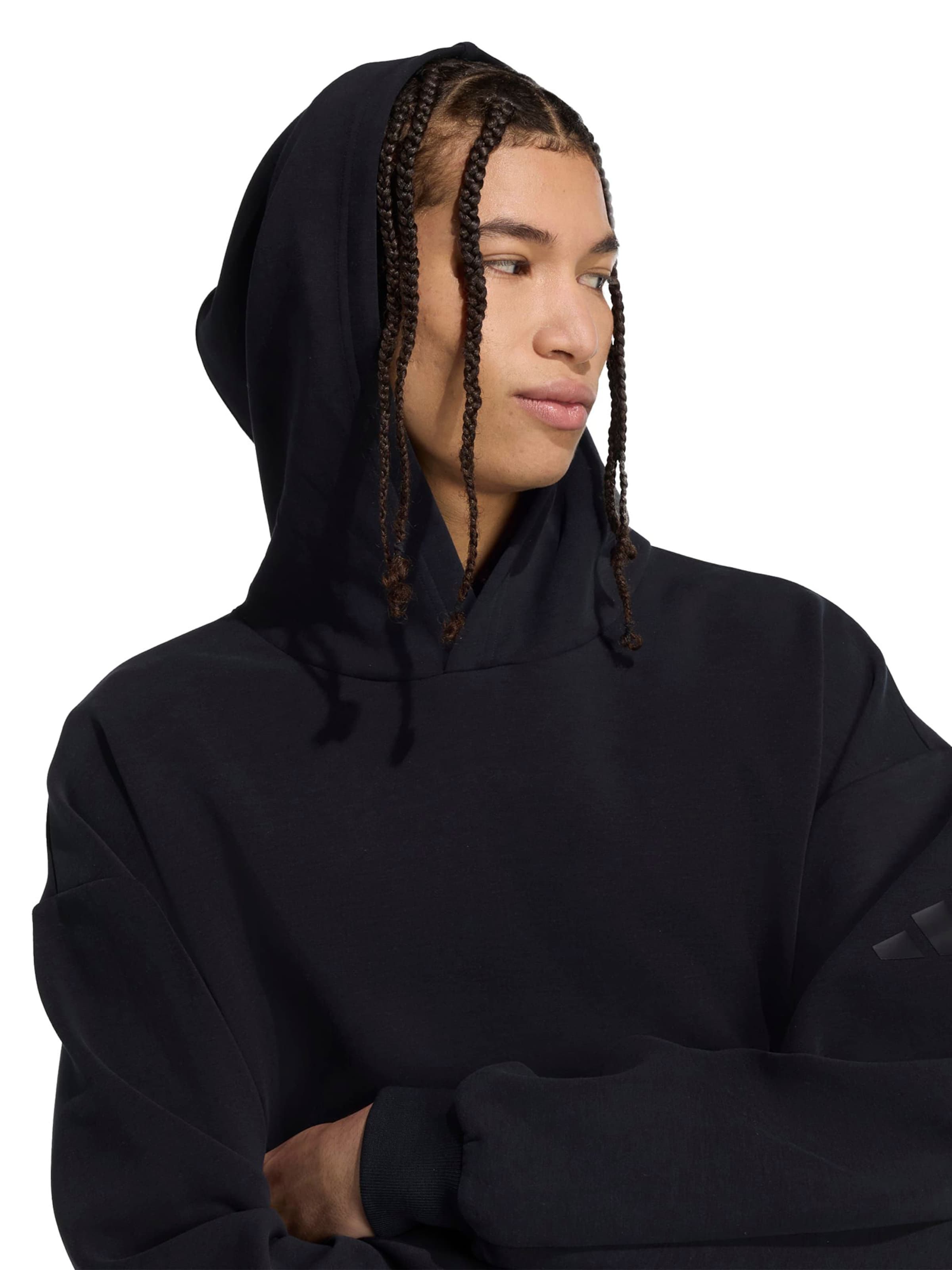 ADIDAS SPORTSWEAR Спортен суитшърт в черно