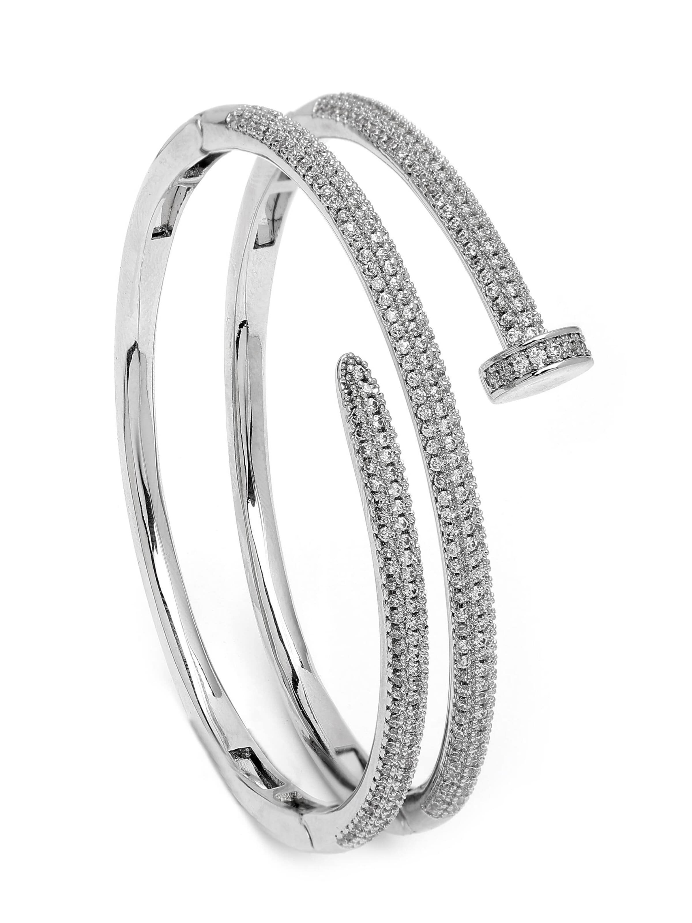 AVANT-GARDE PARIS - Pulsera 'Mirana' en plata: frente