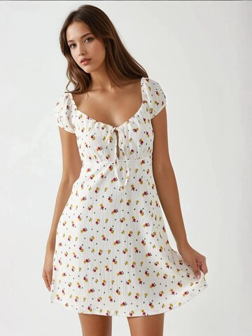 Hiccup - Vestido de verão em branco: frente