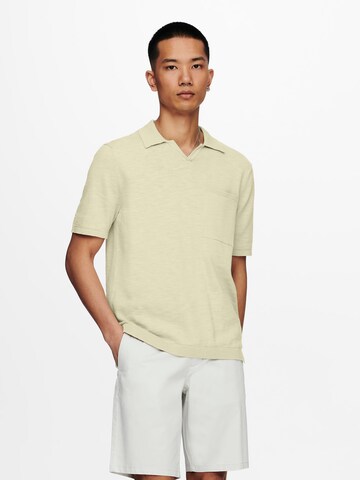 Only & Sons Shirt 'Ace' in Geel: voorkant