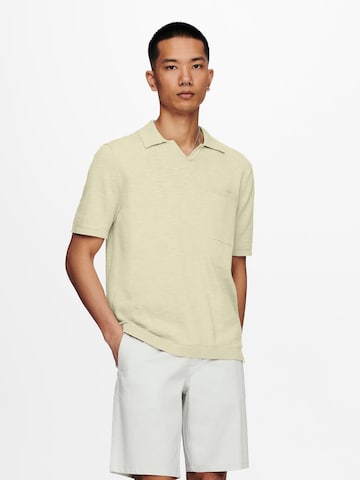 Only & Sons Shirt 'Ace' in Yellow: front