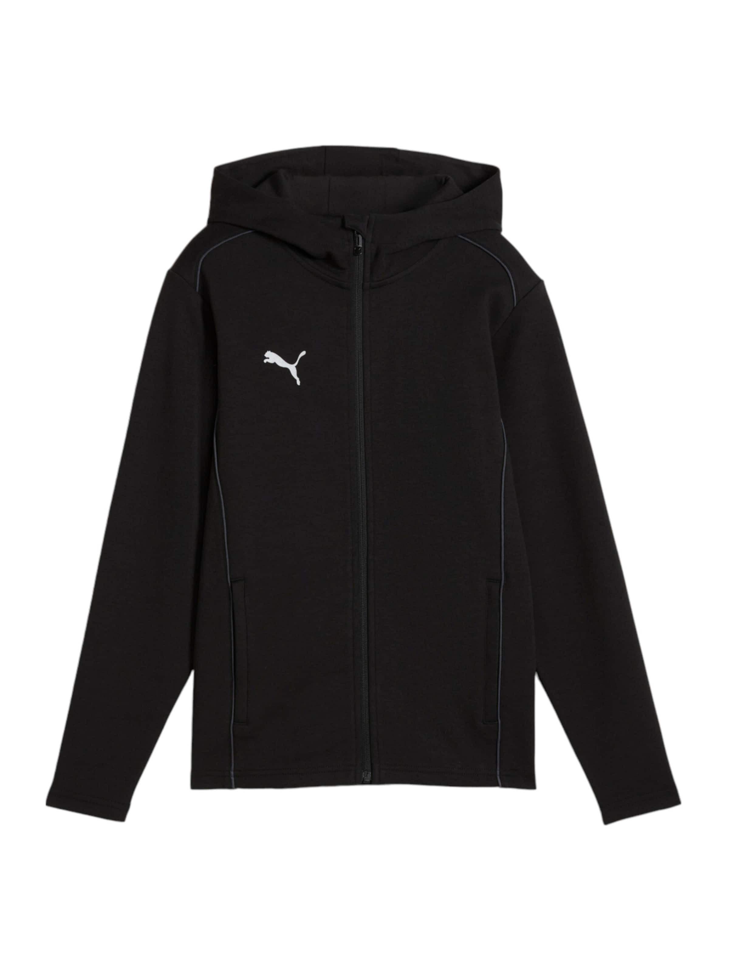 PUMA Sportsweatjacke in Schwarz: Vorderseite