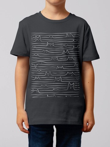 watabout.kids Shirt 'Doodle Cats' in Grey: front