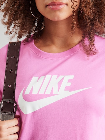 Nike Sportswear Skinny Shirt 'Essential' in Roze