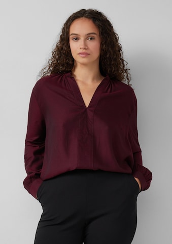 QS Blouse in Rood: voorkant