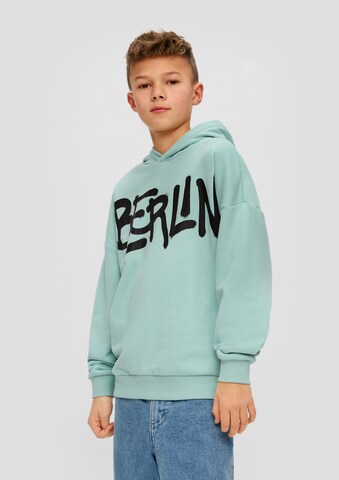 s.Oliver Sweatshirt in Grün: Vorderseite