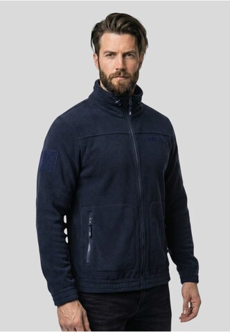 Brandit Fleece Jacket 'Combat' in Blue