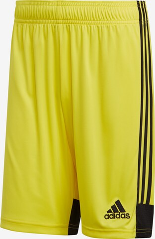 ADIDAS PERFORMANCE Regular Workout Pants in Yellow: front