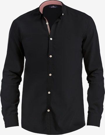 Coupe slim Chemise Jimmy Sanders en noir : devant