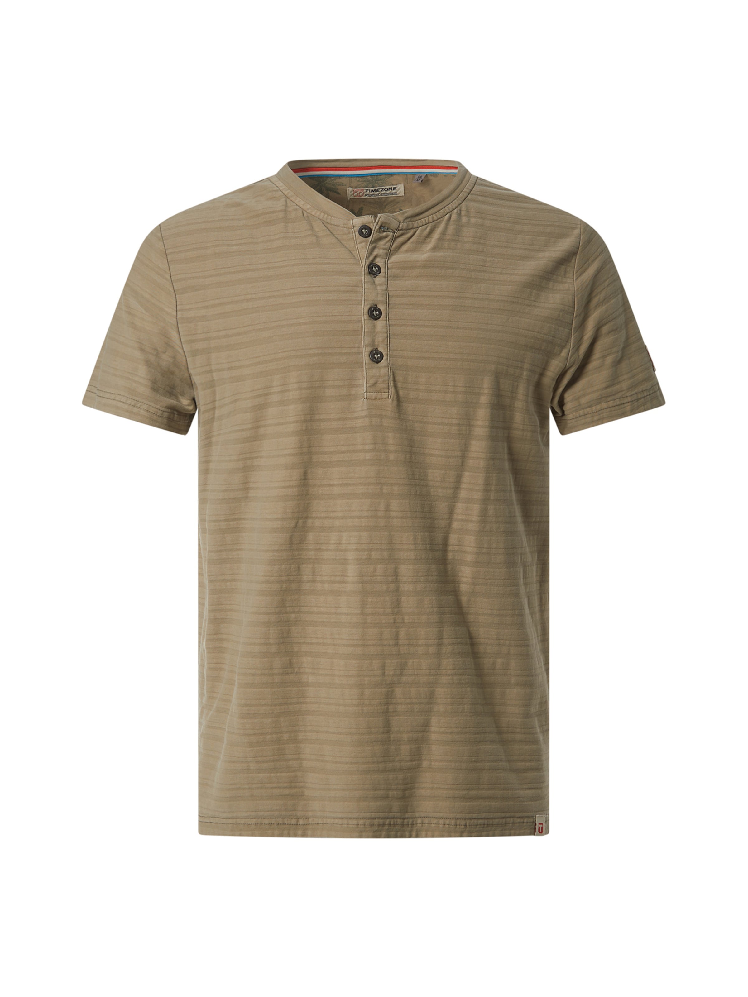 TIMEZONE T-Shirt 'Henley' in Grün: Vorderseite