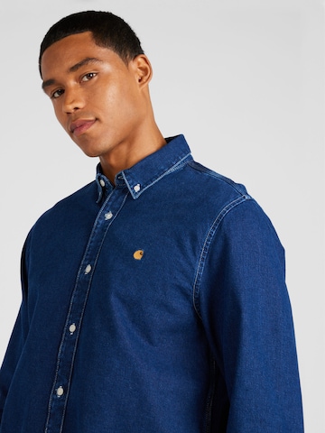 Carhartt WIP - Regular Fit Camisa 'Weldon' em azul