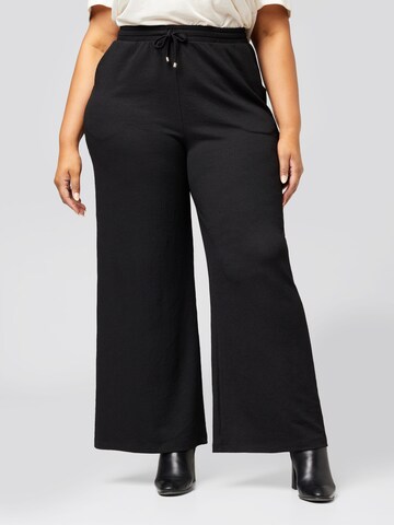 Guido Maria Kretschmer Curvy Loose fit Trousers 'Ines' in Black: front