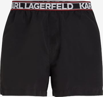 Shorts de bain Karl Lagerfeld en noir : devant