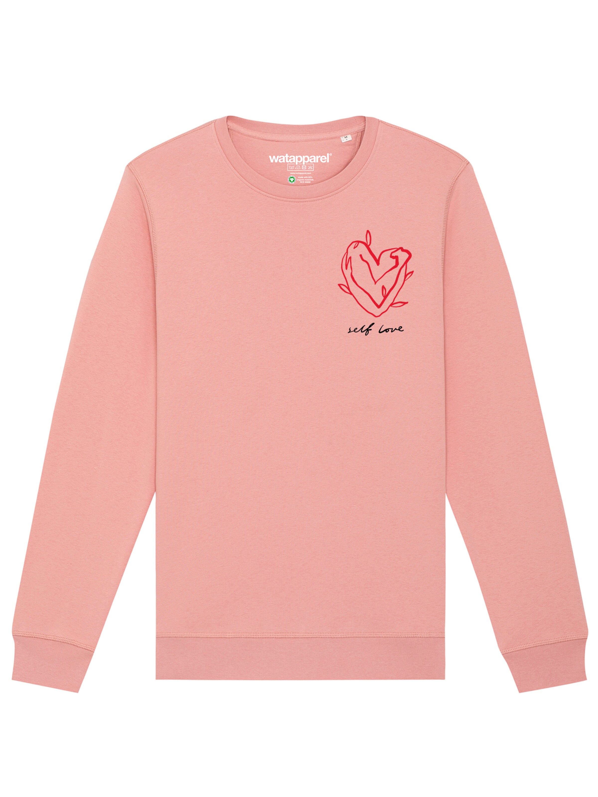 Watapparel Sweatshirt 'Self Love' in Pink: front
