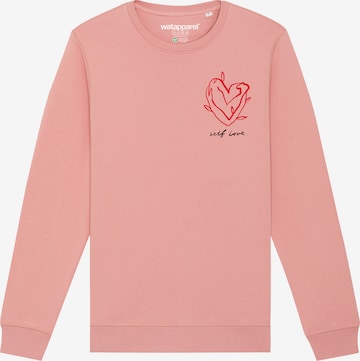 Felpa 'Self Love' di Watapparel in rosa: frontale