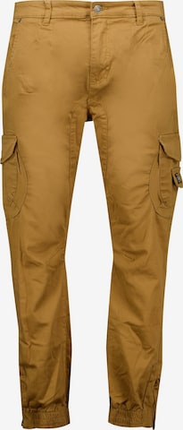 Effilé Pantalon cargo 'Garden' Deeluxe en beige : devant