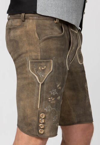 STOCKERPOINT Regular Trachtenlederhose 'Konstantin' in Braun