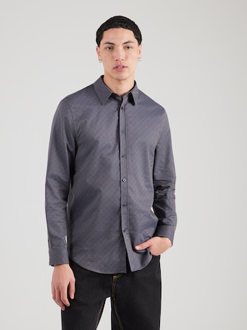 GUESS Regular fit Overhemd in Grijs: voorkant