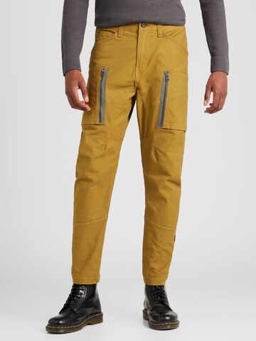 Effilé Pantalon cargo G-Star RAW en marron : devant