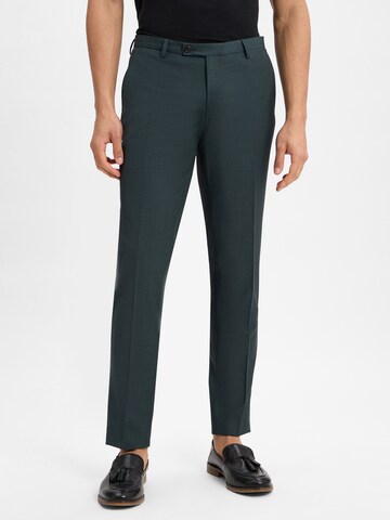 CG CLUB OF GENTS Slim fit Pleated Pants in Green: front