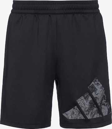 ADIDAS PERFORMANCE Workout Pants 'KNITLOGO' in Black: front