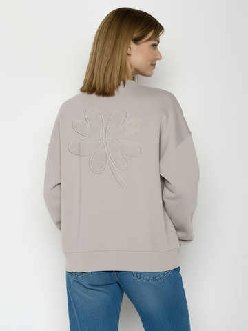 Felpa ' Core Sweat Shamrock ' di GREENBOMB in grigio: frontale