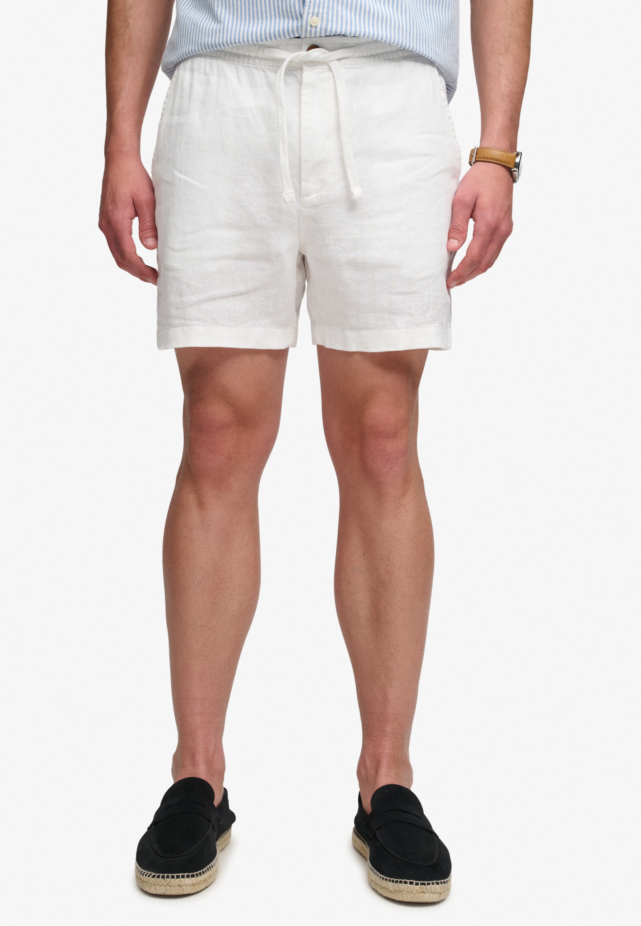 Superdry & Co Regular Broek 'The Merchant Store' in Wit: voorkant