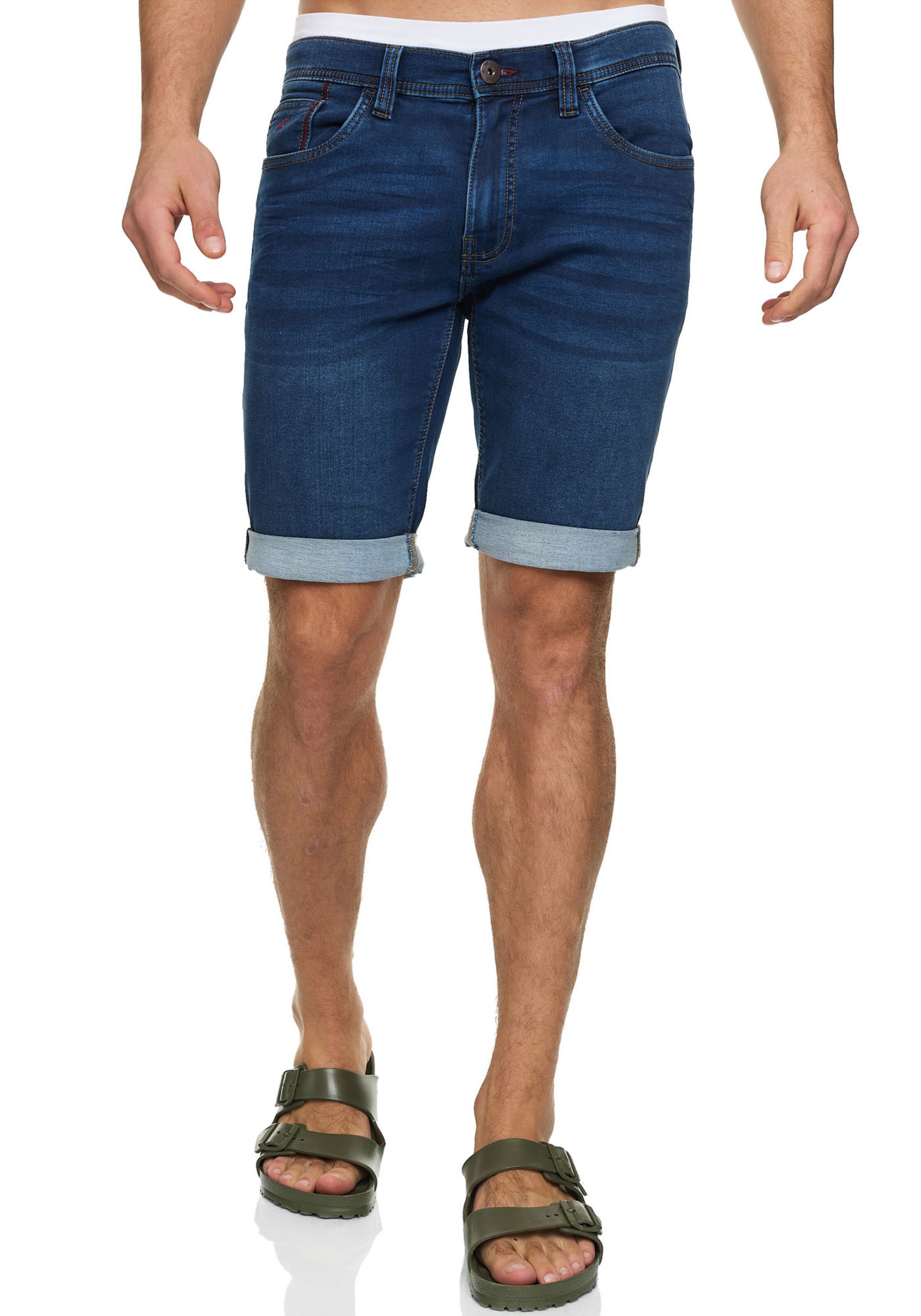 INDICODE JEANS Regular Shorts in Blau: Vorderseite