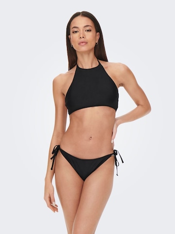 Col haut Bikini ONLY en noir