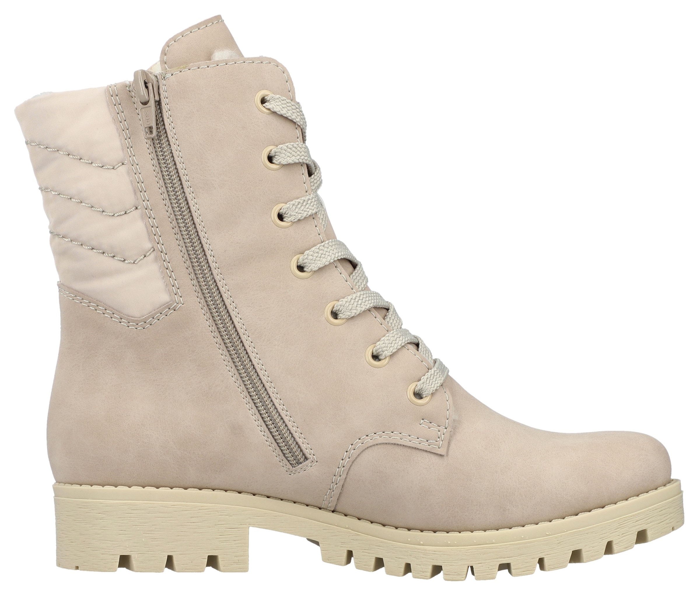 Bottines à lacets Rieker en beige