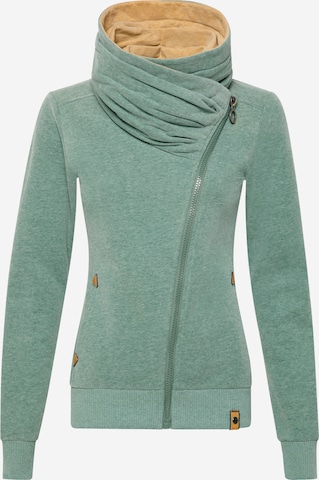 Fli Papigu Zip-Up Hoodie in Green: front