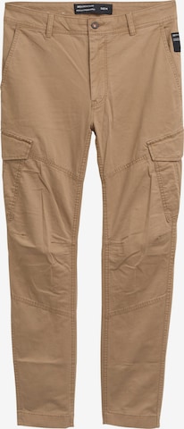 Pantalon cargo TOM TAILOR DENIM en beige : devant