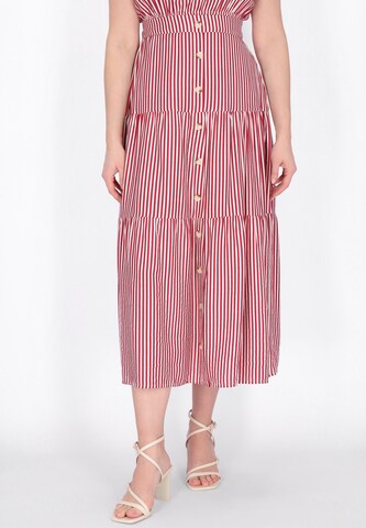 Jupe Usha en rouge : devant