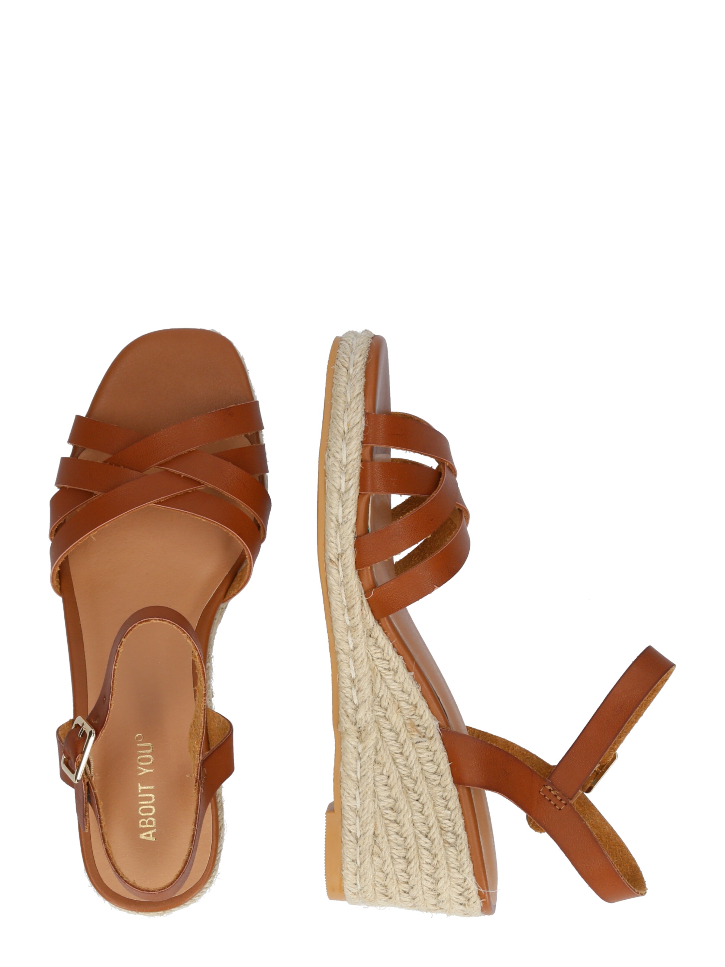 ABOUT YOU Лодочки 'Mailin' в Коричневый