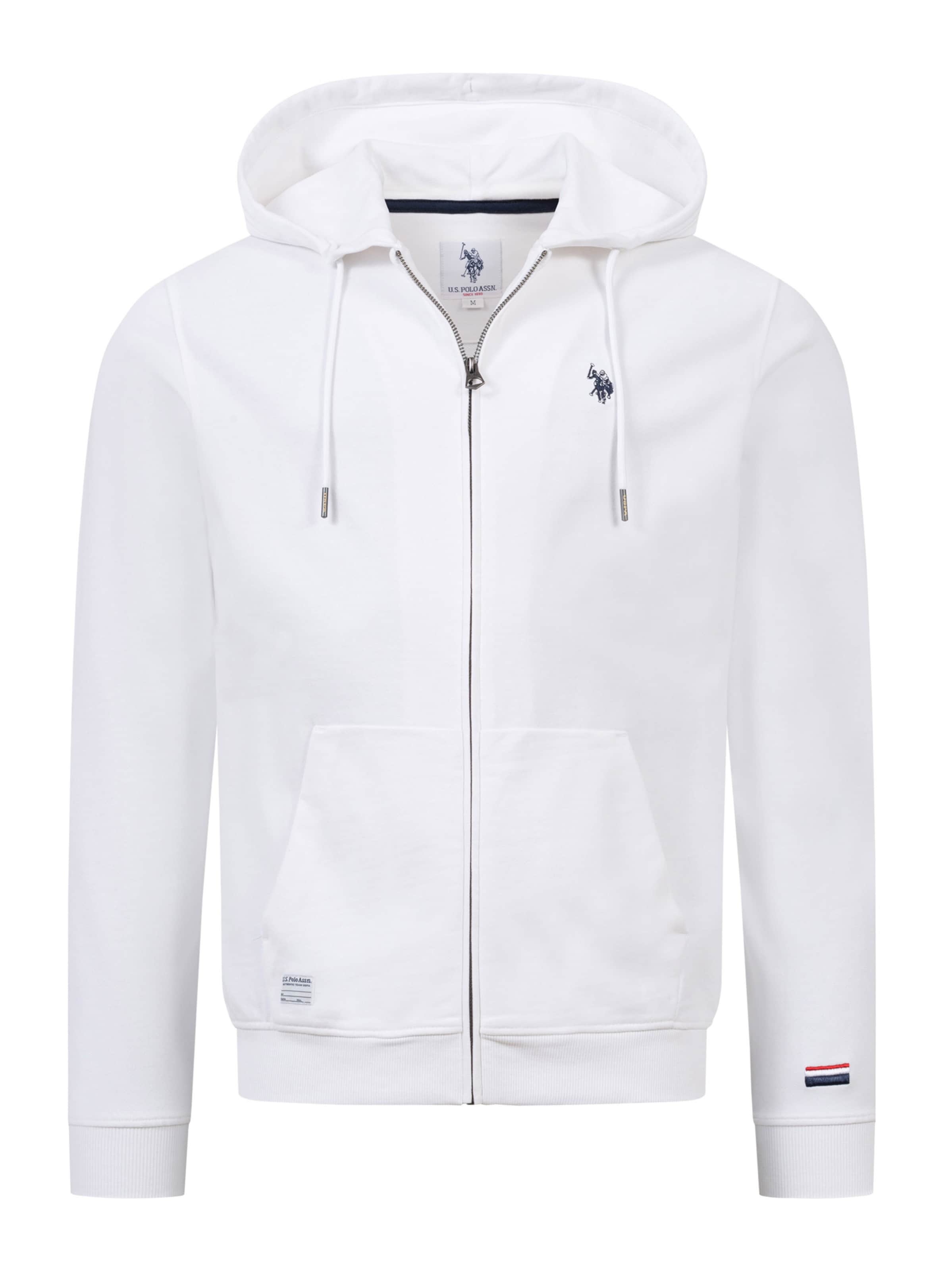 U.S. POLO ASSN. Sweatvest in Wit: voorkant