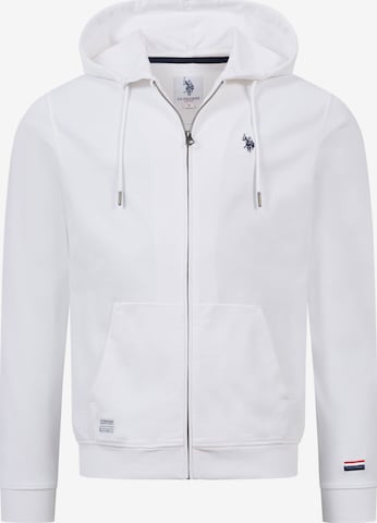 U.S. POLO ASSN. Sweatvest in Wit: voorkant