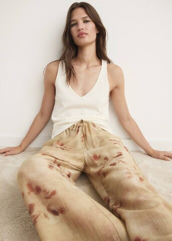 MANGO Pyjamahose in Beige