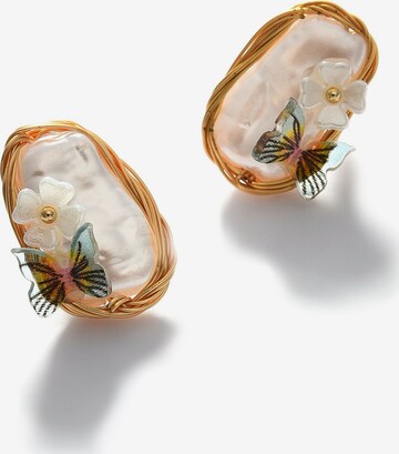 SOHI Earrings 'Elle' in Gold: front