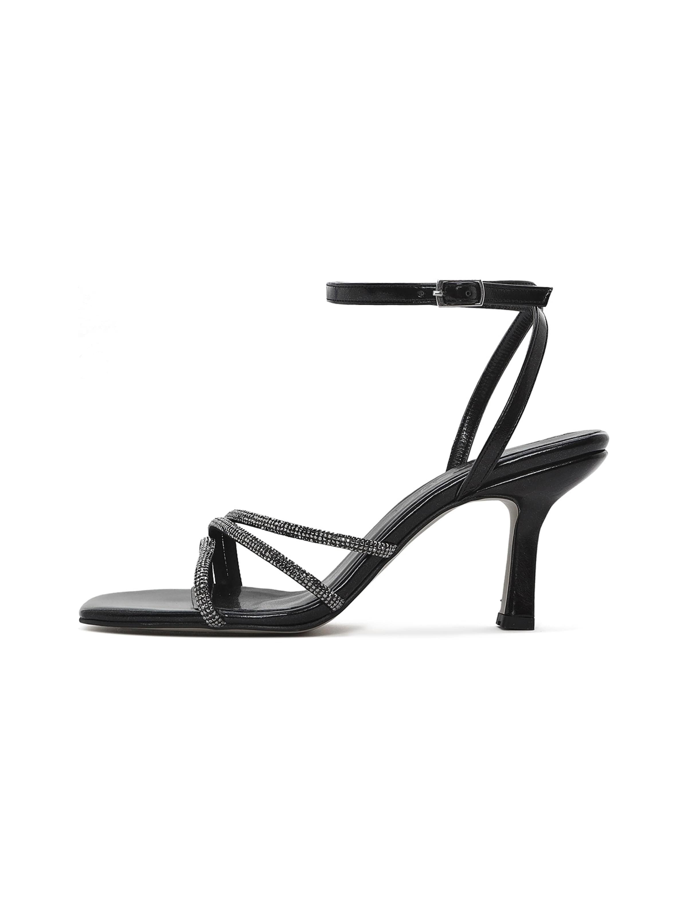 Derimod Reimensandale in Schwarz: Vorderseite