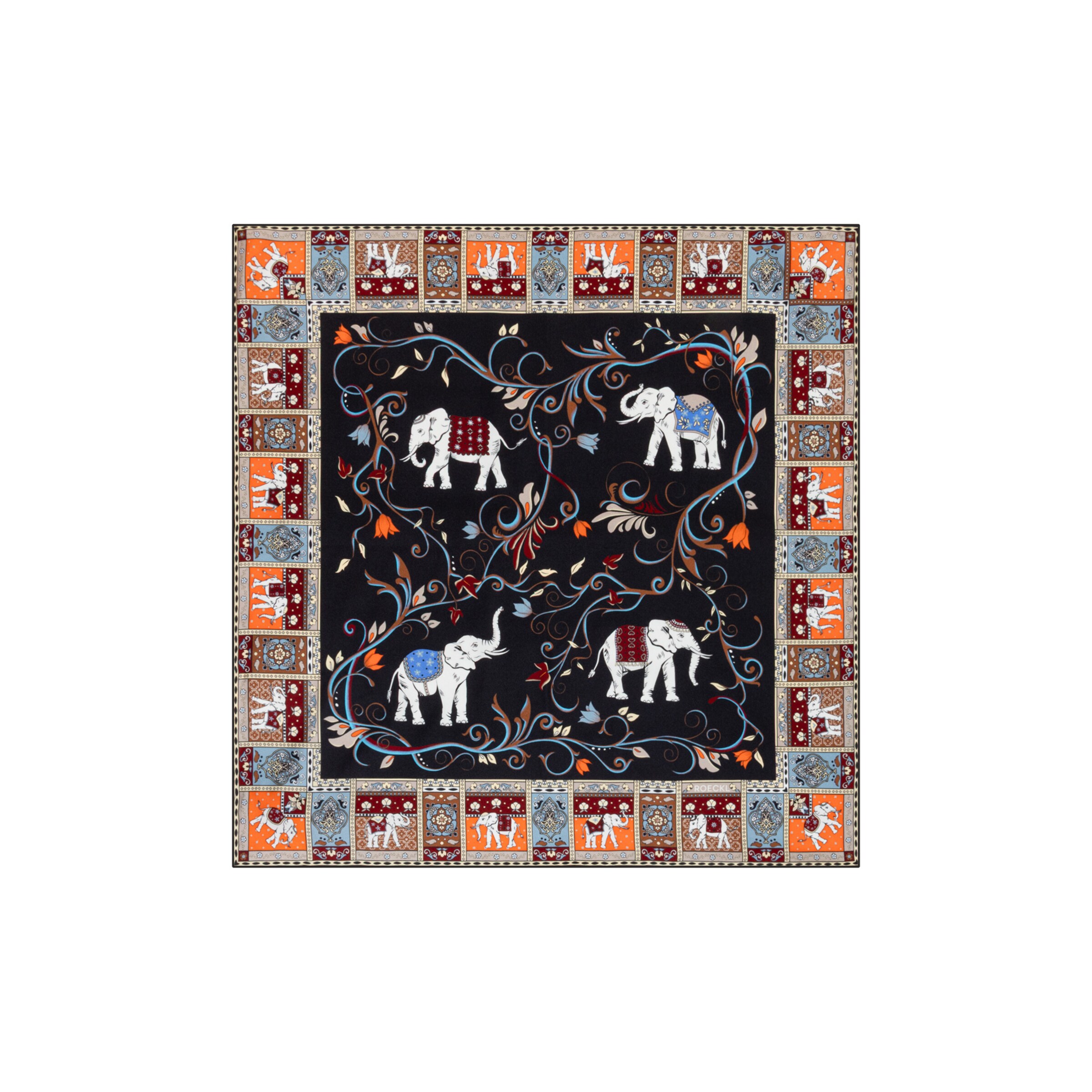 Foulard ' Lucky Elephant ' di Roeckl in colori misti: frontale