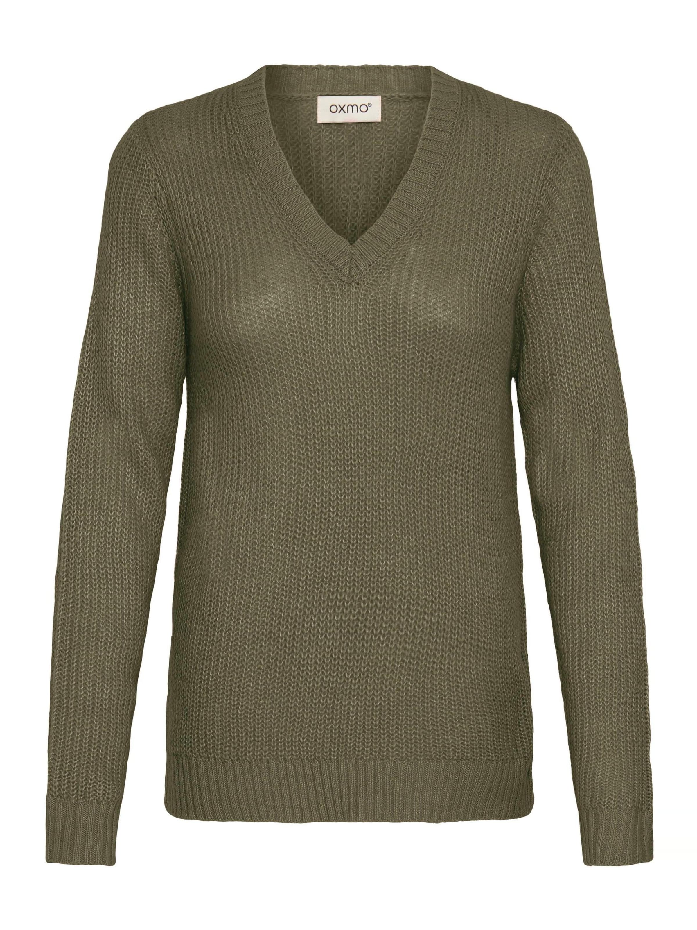 Oxmo Trui 'OXFSINVI PU 1 ' in Groen: voorkant