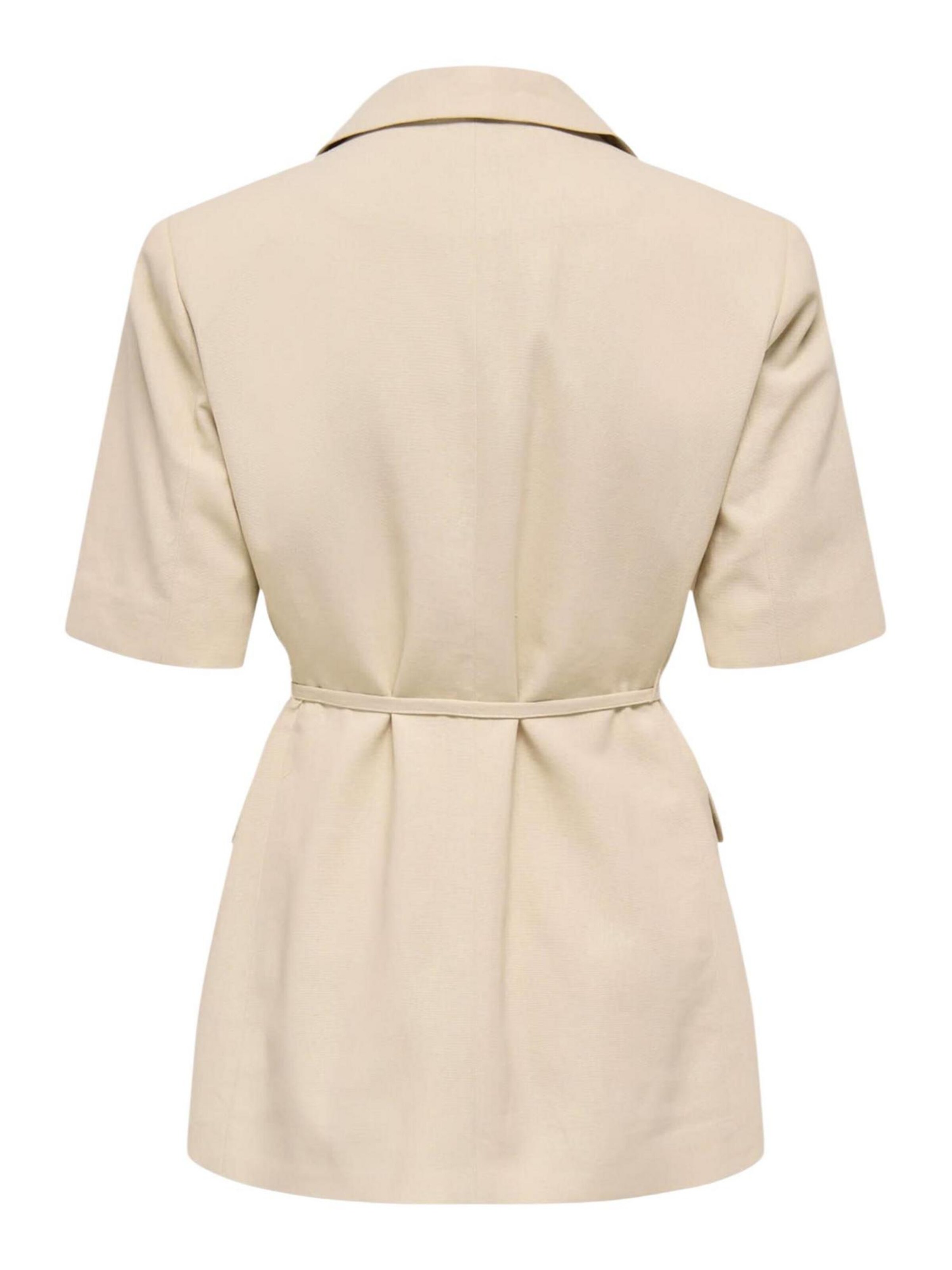 Blazer 'Jdynaomi Linen S/S Belt Blazer Tlr 15373938' di Jaqueline de Yong in beige