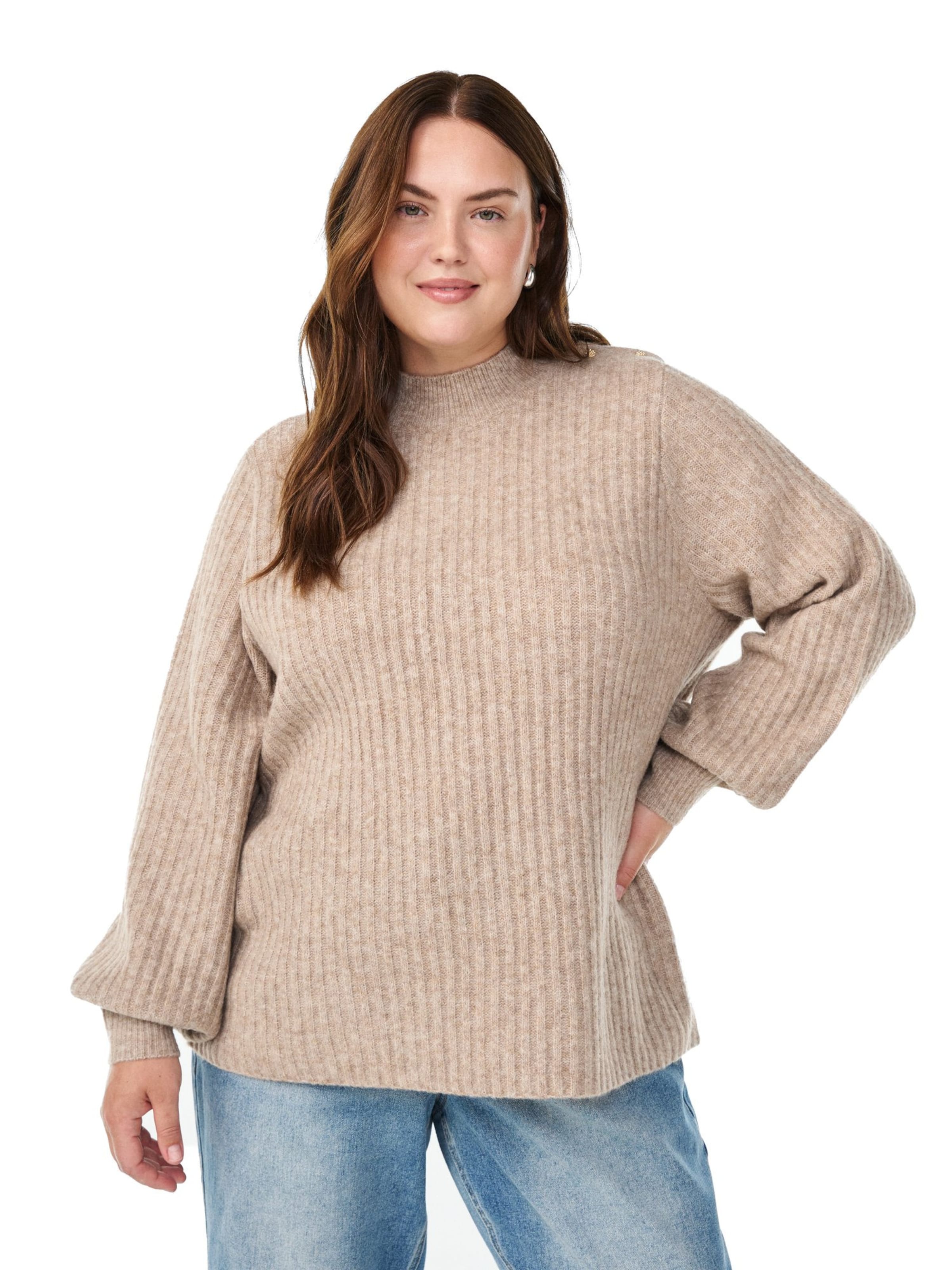 Zizzi Sweater 'CACOMFY' in Beige