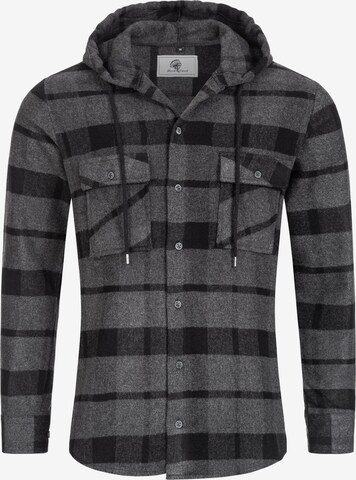 Rock Creek Button Up Shirt in Grey: front